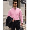 image:imageCOOFANDY Mens Cotton Oxford Shirt Long Sleeve Dress Shirt Button Down Work Casual Shirts with PocketPink