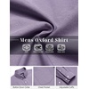 image:imageCOOFANDY Mens Cotton Oxford Shirt Long Sleeve Dress Shirt Button Down Work Casual Shirts with PocketPurple
