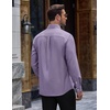 image:imageCOOFANDY Mens Cotton Oxford Shirt Long Sleeve Dress Shirt Button Down Work Casual Shirts with PocketPurple