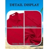 image:imageCOOFANDY Mens Cuban Guayabera Shirt Short Sleeve Button Down Shirts Summer Beach Vacation ShirtsRed