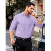 image:imageCOOFANDY Mens Dress Shirts Long Sleeve Business Casual Button Down Shirts Regular Fit Formal ShirtsPurple