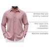 image:imageCOOFANDY Mens Dress Shirts Untucked Long Sleeve Button Down Denim Shirt Stretch Business Casual ShirtsPink