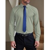 image:imageCOOFANDY Mens Formal Dress Shirt Hidden Button Front Wrinkle Free Shirt Regular Fit Stretch Business Casual Shirts01sage Green