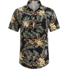 image:imageCOOFANDY Mens Hawaiian Matching Set Summer Beach 2 Piece Outfits Flower Button Down Shirts and Shorts Vacation OutfitsBlack  Flower