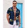image:imageCOOFANDY Mens Hawaiian Shirt Short Sleeve Button Down Shirts Tropical Summer Beach Shirts Casual Floral Aloha ShirtsBamboo  Orchids
