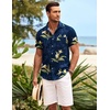 image:imageCOOFANDY Mens Hawaiian Shirt Short Sleeve Button Down Shirts Tropical Summer Beach Shirts Casual Floral Aloha ShirtsBamboo  Orchids