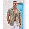 image:imageCOOFANDY Mens Hawaiian Shirt Short Sleeve Button Down Shirts Tropical Summer Beach Shirts Casual Floral Aloha ShirtsLight Yellow Leaves