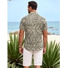 image:imageCOOFANDY Mens Hawaiian Shirt Short Sleeve Button Down Shirts Tropical Summer Beach Shirts Casual Floral Aloha ShirtsLight Yellow Leaves