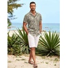 image:imageCOOFANDY Mens Hawaiian Shirt Short Sleeve Button Down Shirts Tropical Summer Beach Shirts Casual Floral Aloha ShirtsLight Yellow Leaves