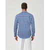 image:imageCOOFANDY Mens Long Sleeve Button Down Shirts Wrinkle Free Dress Shirts Slim Fit Cotton Plaid ShirtBlue Gingham