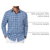 image:imageCOOFANDY Mens Long Sleeve Button Down Shirts Wrinkle Free Dress Shirts Slim Fit Cotton Plaid ShirtBlue Gingham