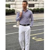 image:imageCOOFANDY Mens Long Sleeve Button Down Shirts Wrinkle Free Dress Shirts Slim Fit Cotton Plaid ShirtBlue Orange Plaid
