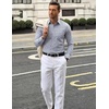 image:imageCOOFANDY Mens Long Sleeve Button Down Shirts Wrinkle Free Dress Shirts Slim Fit Cotton Plaid ShirtGrey Plaid