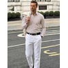 image:imageCOOFANDY Mens Long Sleeve Button Down Shirts Wrinkle Free Dress Shirts Slim Fit Cotton Plaid ShirtKhaki Plaid