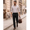 image:imageCOOFANDY Mens Long Sleeve Button Down Shirts Wrinkle Free Dress Shirts Slim Fit Cotton Plaid ShirtKhaki Plaid