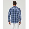 image:imageCOOFANDY Mens Long Sleeve Button Down Shirts Wrinkle Free Dress Shirts Slim Fit Cotton Plaid ShirtNavy Blue Green Plaid