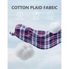 image:imageCOOFANDY Mens Long Sleeve Button Down Shirts Wrinkle Free Dress Shirts Slim Fit Cotton Plaid ShirtNavy Blue Red Plaid