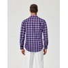 image:imageCOOFANDY Mens Long Sleeve Button Down Shirts Wrinkle Free Dress Shirts Slim Fit Cotton Plaid ShirtNavy Blue Red Plaid