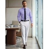 image:imageCOOFANDY Mens Long Sleeve Button Down Shirts Wrinkle Free Dress Shirts Slim Fit Cotton Plaid ShirtPurple Blue Gingham