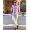 image:imageCOOFANDY Mens Long Sleeve Button Down Shirts Wrinkle Free Dress Shirts Slim Fit Cotton Plaid ShirtRed Blue Gingham