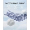 image:imageCOOFANDY Mens Long Sleeve Button Down Shirts Wrinkle Free Dress Shirts Slim Fit Cotton Plaid ShirtWhite Blue Plaid
