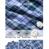 image:imageCOOFANDY Mens Long Sleeve Plaid Button Down Cotton Wrinkle Free Dress ShirtBlue Green Plaid