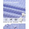 image:imageCOOFANDY Mens Long Sleeve Plaid Button Down Cotton Wrinkle Free Dress ShirtBlue Plaid