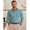 image:imageCOOFANDY Mens Long Sleeve Plaid Button Down Cotton Wrinkle Free Dress ShirtBlue Yellow Plaid