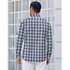image:imageCOOFANDY Mens Long Sleeve Plaid Button Down Cotton Wrinkle Free Dress ShirtDark Green Plaid
