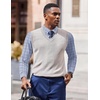 image:imageCOOFANDY Mens Long Sleeve Plaid Button Down Cotton Wrinkle Free Dress ShirtGrey White Plaid