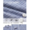 image:imageCOOFANDY Mens Long Sleeve Plaid Button Down Cotton Wrinkle Free Dress ShirtGrey White Plaid