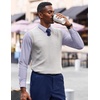 image:imageCOOFANDY Mens Long Sleeve Plaid Button Down Cotton Wrinkle Free Dress ShirtLight Blue Khaki Plaid