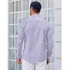 image:imageCOOFANDY Mens Long Sleeve Plaid Button Down Cotton Wrinkle Free Dress ShirtLight Blue Khaki Plaid