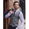image:imageCOOFANDY Mens Long Sleeve Plaid Button Down Cotton Wrinkle Free Dress ShirtLight Blue Khaki Plaid