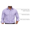 image:imageCOOFANDY Mens Long Sleeve Plaid Button Down Cotton Wrinkle Free Dress ShirtLight Purple Plaid