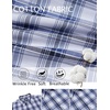 image:imageCOOFANDY Mens Long Sleeve Plaid Button Down Cotton Wrinkle Free Dress ShirtNavy Black White Plaid