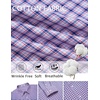 image:imageCOOFANDY Mens Long Sleeve Plaid Button Down Cotton Wrinkle Free Dress ShirtWhite Red Plaid
