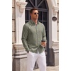 image:imageCOOFANDY Mens Oxford Shirts Long Sleeve Casual Button Down Shirt Untucked Business Dress ShirtsArmy Green