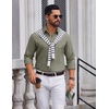 image:imageCOOFANDY Mens Oxford Shirts Long Sleeve Casual Button Down Shirt Untucked Business Dress ShirtsArmy Green