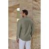 image:imageCOOFANDY Mens Oxford Shirts Long Sleeve Casual Button Down Shirt Untucked Business Dress ShirtsArmy Green