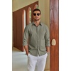 image:imageCOOFANDY Mens Oxford Shirts Long Sleeve Casual Button Down Shirt Untucked Business Dress ShirtsArmy Green