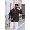 image:imageCOOFANDY Mens Oxford Shirts Long Sleeve Casual Button Down Shirt Untucked Business Dress ShirtsBlack