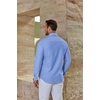 image:imageCOOFANDY Mens Oxford Shirts Long Sleeve Casual Button Down Shirt Untucked Business Dress ShirtsBlue