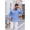 image:imageCOOFANDY Mens Oxford Shirts Long Sleeve Casual Button Down Shirt Untucked Business Dress ShirtsBlue