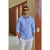 image:imageCOOFANDY Mens Oxford Shirts Long Sleeve Casual Button Down Shirt Untucked Business Dress ShirtsBlue