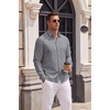 image:imageCOOFANDY Mens Oxford Shirts Long Sleeve Casual Button Down Shirt Untucked Business Dress ShirtsDark Grey