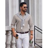 image:imageCOOFANDY Mens Oxford Shirts Long Sleeve Casual Button Down Shirt Untucked Business Dress ShirtsKhaki