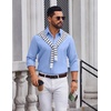 image:imageCOOFANDY Mens Oxford Shirts Long Sleeve Casual Button Down Shirt Untucked Business Dress ShirtsLight Blue