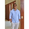 image:imageCOOFANDY Mens Oxford Shirts Long Sleeve Casual Button Down Shirt Untucked Business Dress ShirtsLight Blue