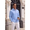 image:imageCOOFANDY Mens Oxford Shirts Long Sleeve Casual Button Down Shirt Untucked Business Dress ShirtsLight Blue